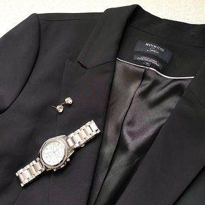 RW & Co Sophie Black Blazer / Suit Jacket Size 14